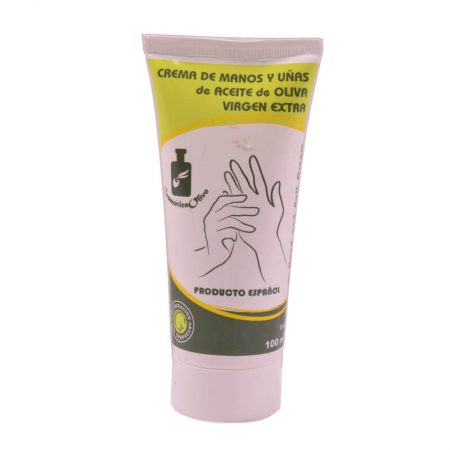crema de manos y uñas de cosmética olivo