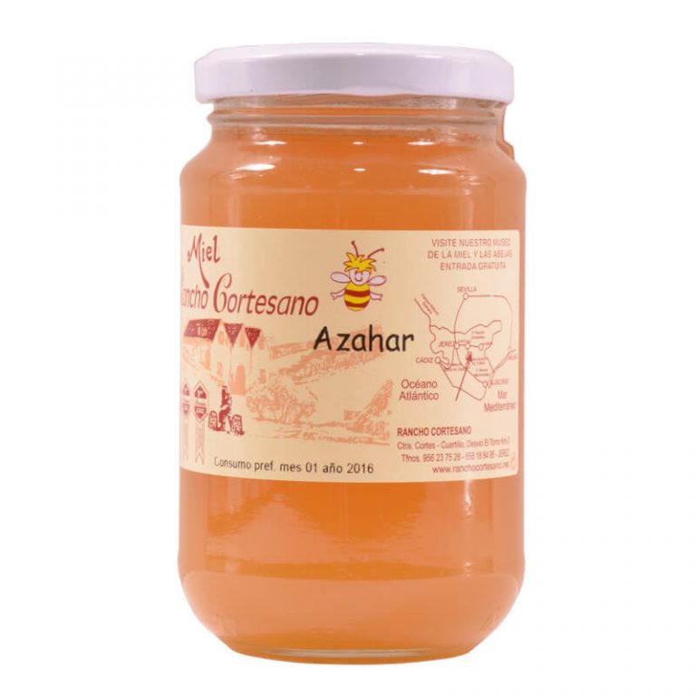 Bote de miel ecológica de azahar de 500 g del Rancho Cortesano