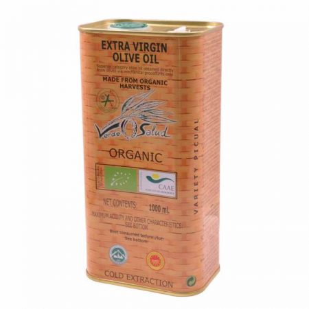 1 litre can of organic oil of Verde Salud