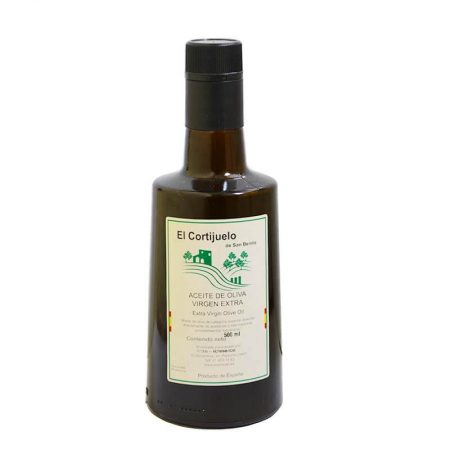 Bottle of olive oil from El Cortijuelo San Benito