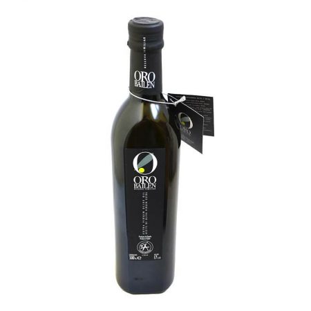 Botella de aceite de oliva virgen extra picual de Oro Bailén