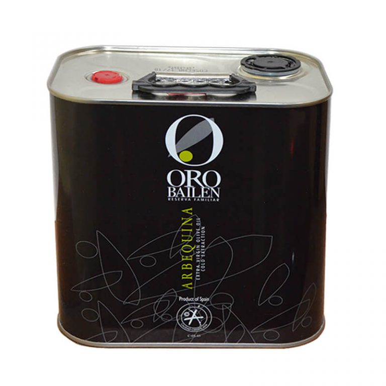Lata de aceite de oliva arbequina arbequina de Oro Bailén en lata 2.5 l