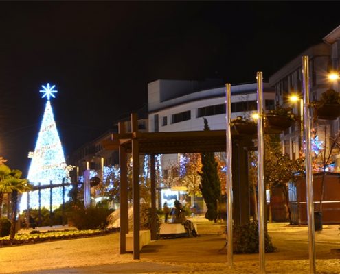 CEntro del pueblo de Las Rozas de Madrid en Navidad