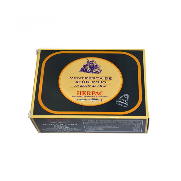 ventresca de atún rojo en aceite de oliva de Herpad